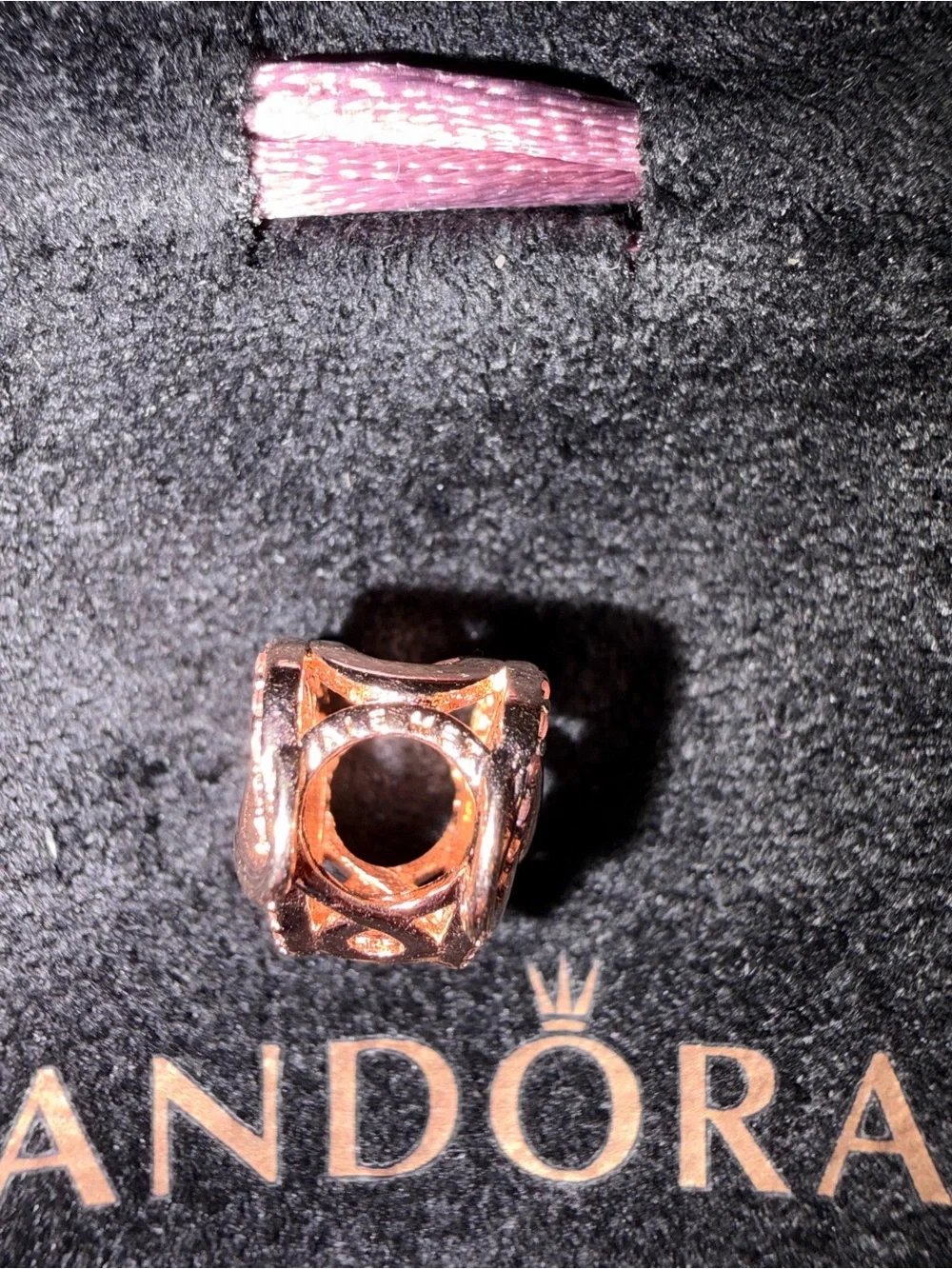 Pandora Rose Gold Heart Infinity Charm with Cubic Zirconia
